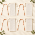 HolySeeK Pack de 4 : quatre gratte-langues et quatre pochettes écrues